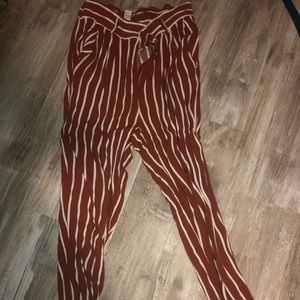 orange & white capris